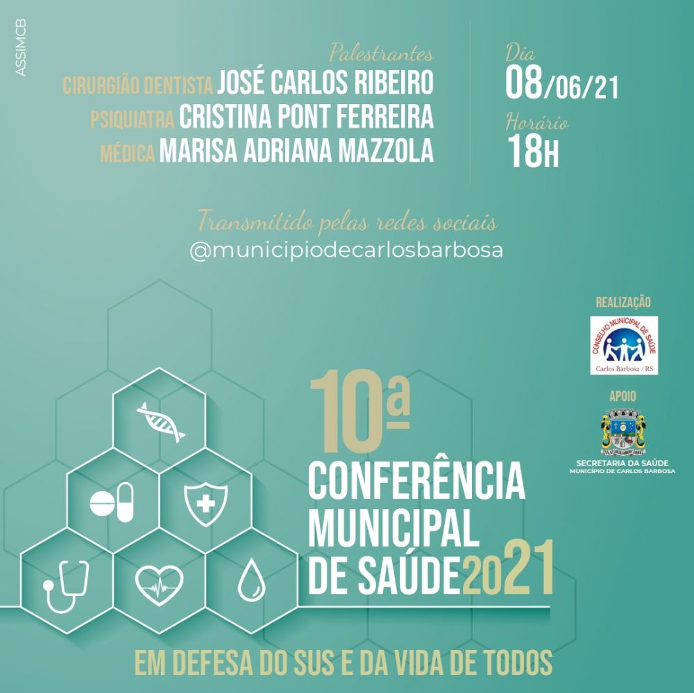 10ª Conferência Municipal da Saúde inicia dia 08 em Carlos Barbosa