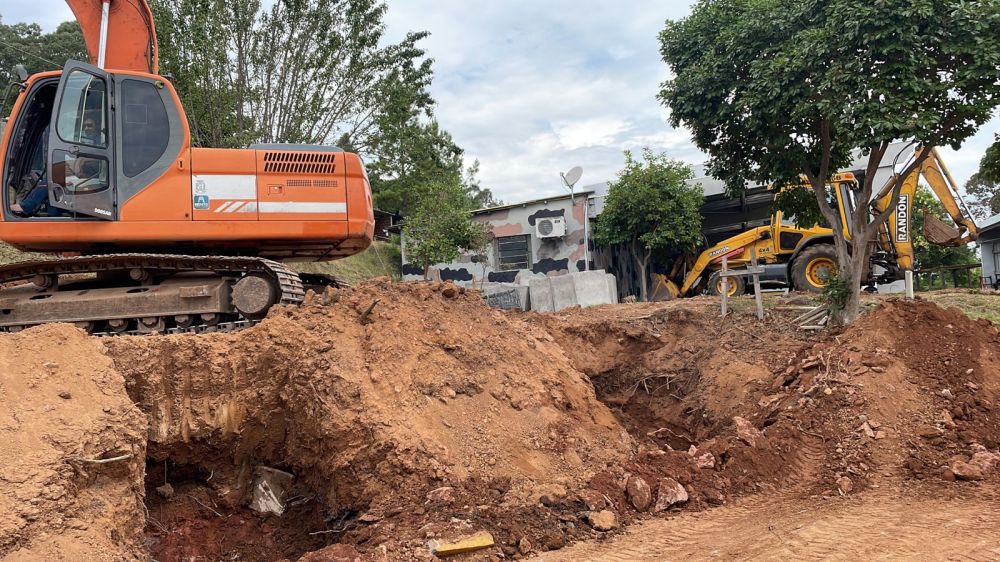 Obras da sede da Força Tática estão em andamento em Bento