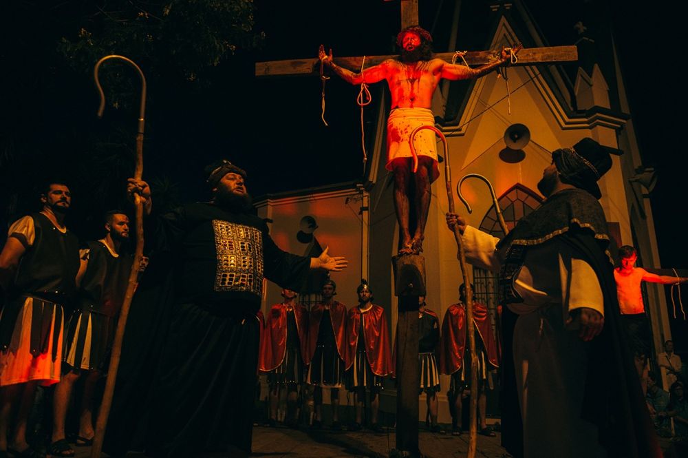 Encenação da Paixão de Cristo retorna após dois anos em Garibaldi