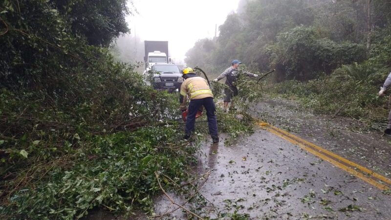 Temporal causa transtornos nas rodovias da região