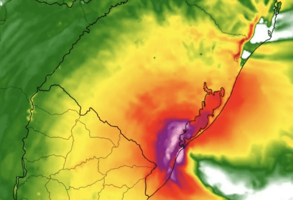 Metsul alerta para ciclone com vento intenso e risco de danos 
