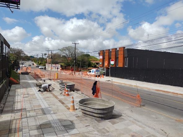 Obras do 3º trecho da Via Gastronômica, em Bento, estão em fase de finalização