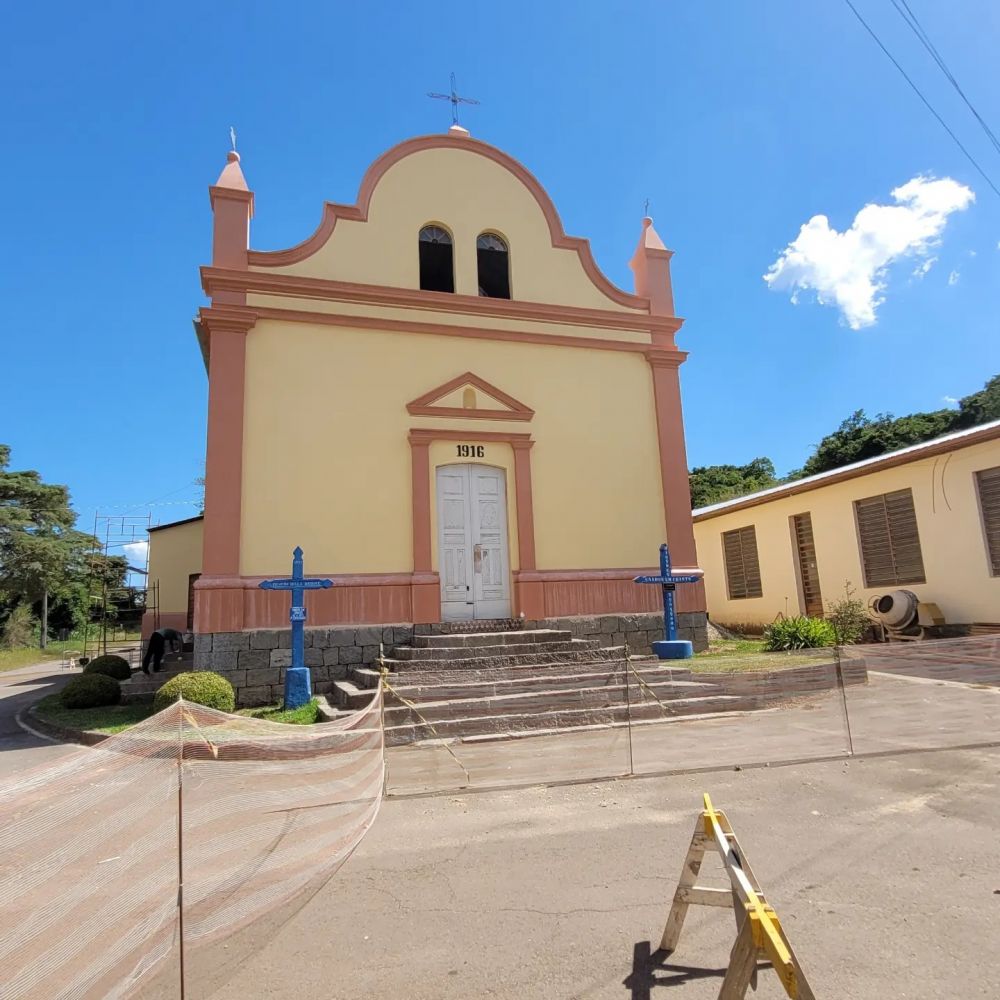 Segue a restauração da Capela de Santo Antônio de Castro em Carlos Barbosa