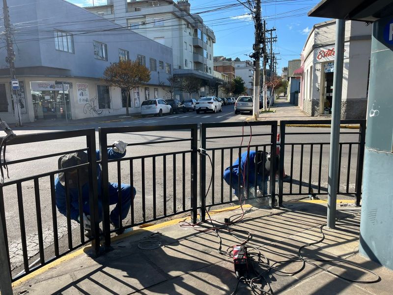 Gradis estão sendo instalados em diversos pontos de Garibaldi