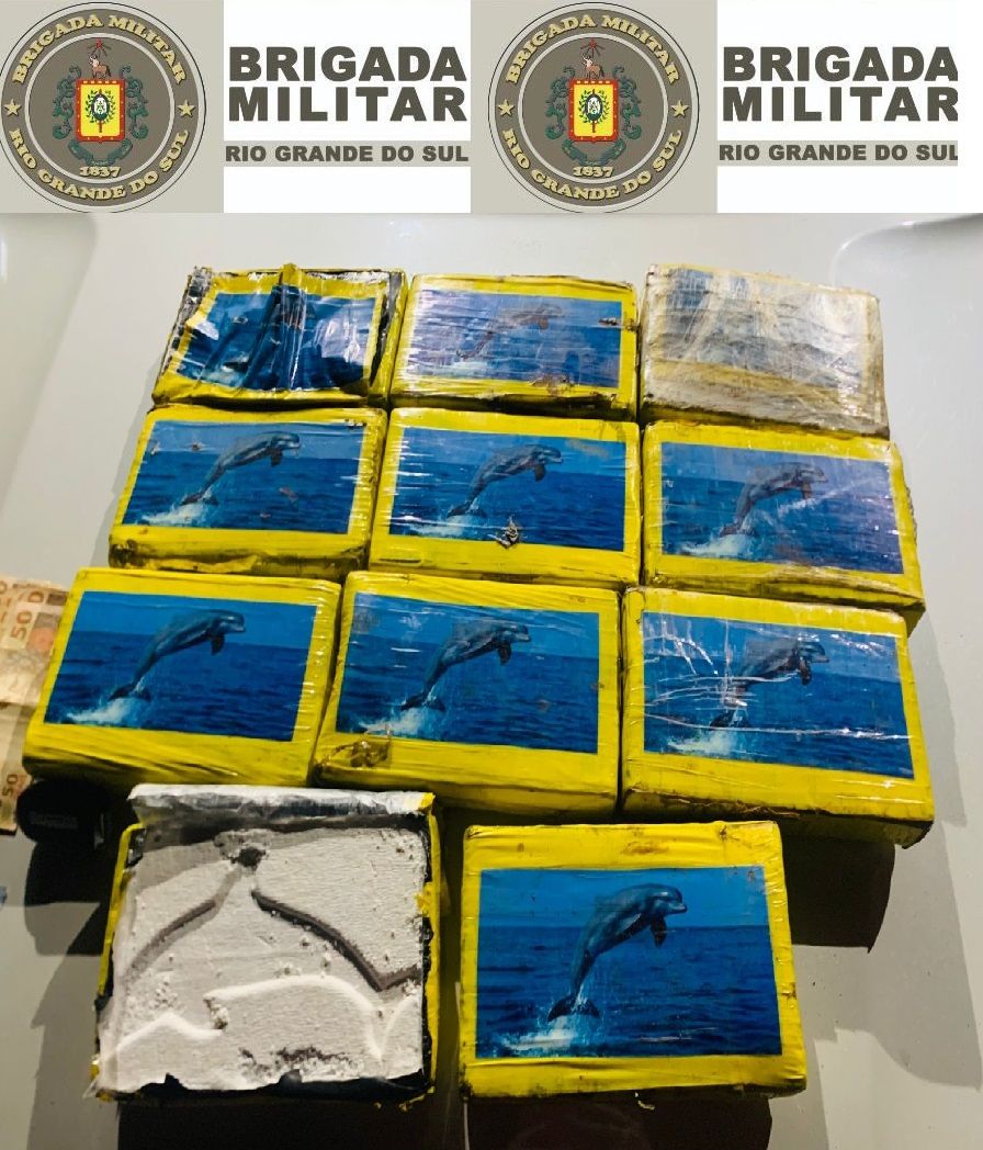  Brigada Militar apreende carga de cocaína avaliada em R$ 1 milhão 
