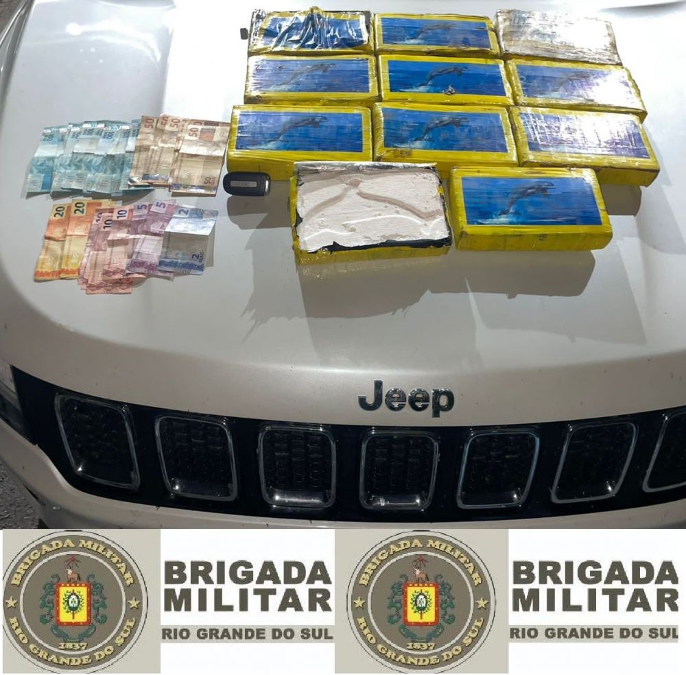  Brigada Militar apreende carga de cocaína avaliada em R$ 1 milhão 