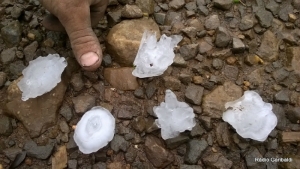 Granizo causa estragos em Boa Vista do Sul