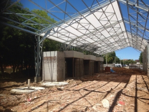 Começa mais uma etapa da obra na construção da Rua Coberta em Bento Gonçalves