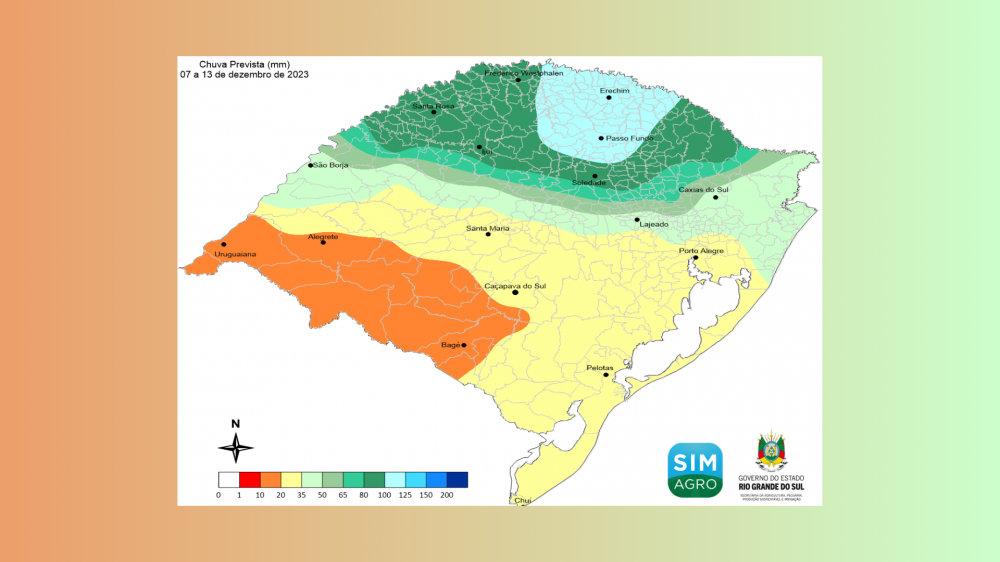 Próximos dias devem ter chuva e risco de temporais no Estado