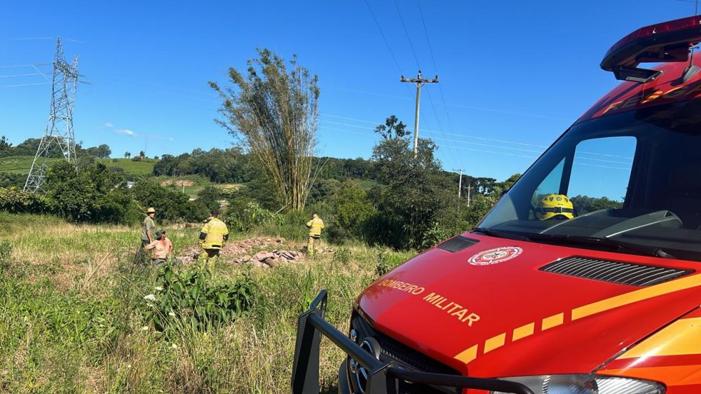  Irmãos ficam feridos após explosão em Pinto Bandeira