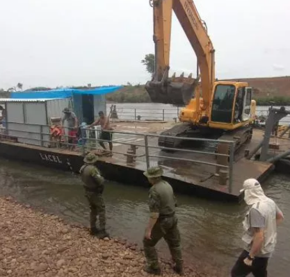 Balsa que fará o transporte em Santa Tereza é alvo da Fepam