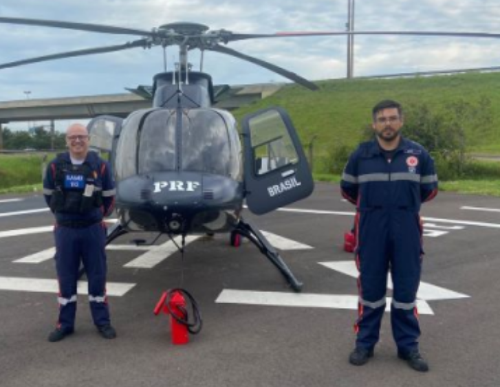 Profissionais do SAMU de Bento participam de operação aeromédico