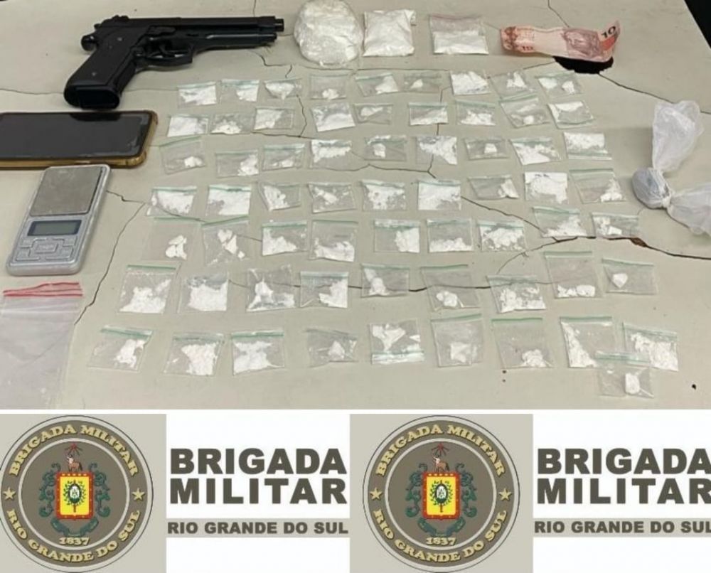 Traficante é detido com 60 porções de cocaína em Garibaldi