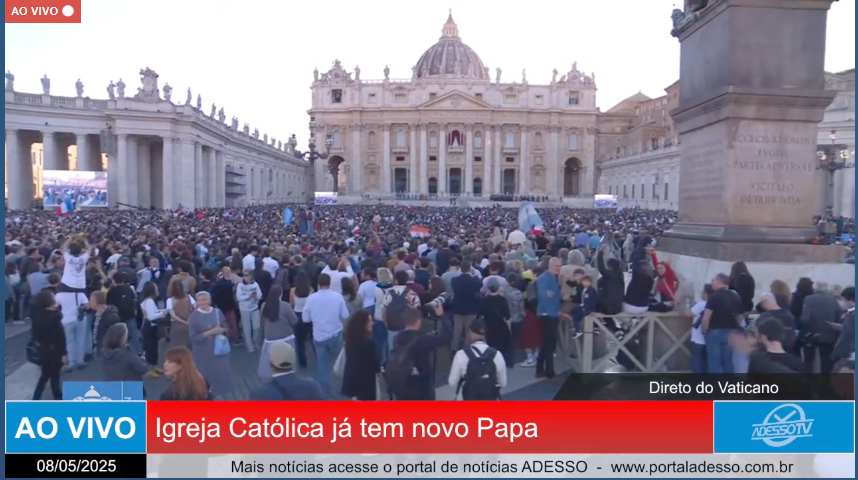 ADESSO TV transmite AO VIVO o anúncio do novo PAPA