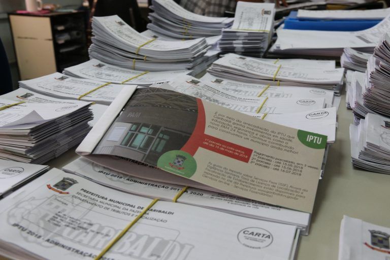 Em Garibaldi cota única do IPTU já arrecadou 53% do total previsto