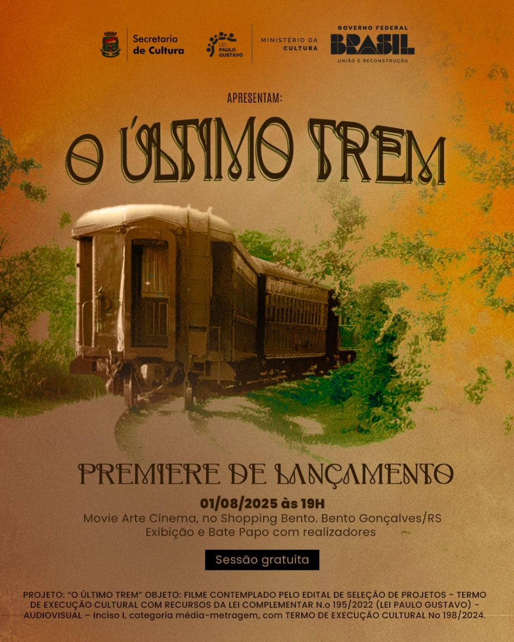 Média-metragem “O Último Trem” estreia em Bento Gonçalves 