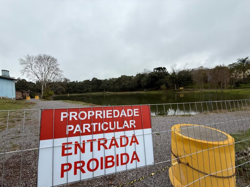 Lago Fasolo é fechado ao público após disputa judicial em Bento Gonçalves