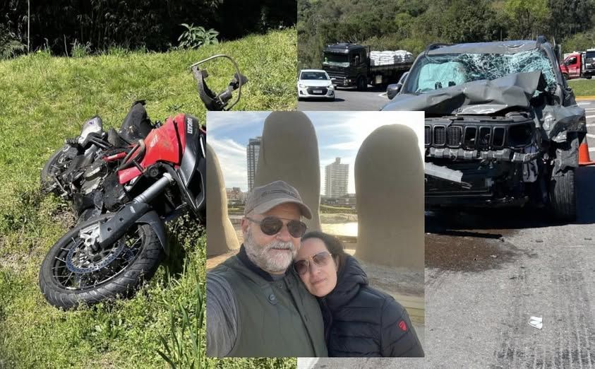 Identificado casal morto em acidente de moto nesta tarde em Carlos Barbosa