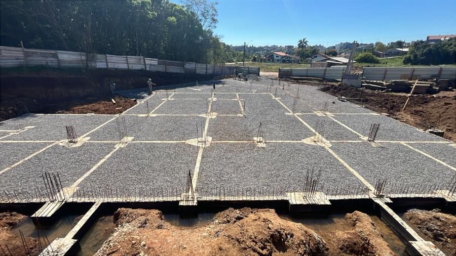 Concluída a fundação da Nova UBS do Bairro Ponte Seca em Carlos Barbosa