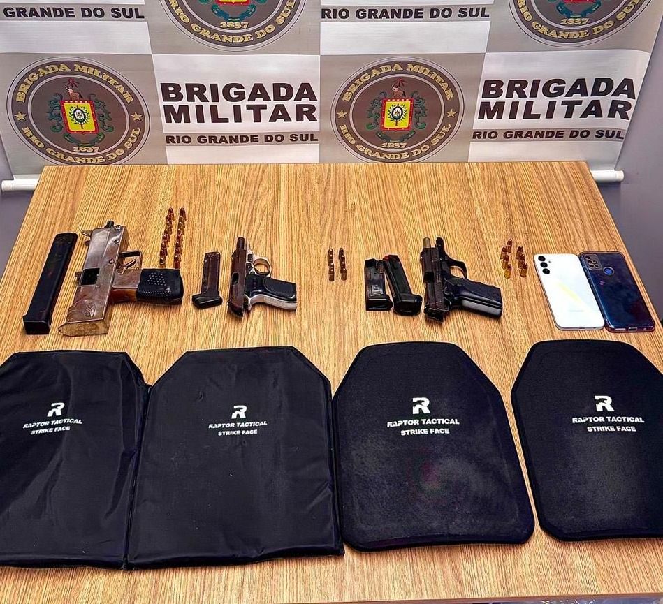 Criminosos com submetralhadora artesanal atiram contra Polícia e morrem em Garibaldi