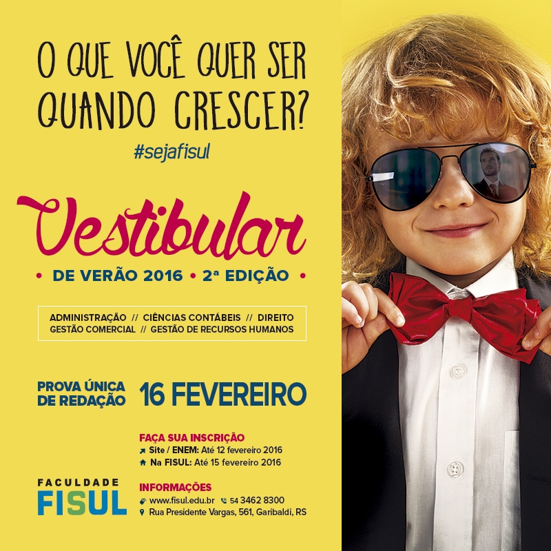 FISUL promove Vestibular de Verão 2016