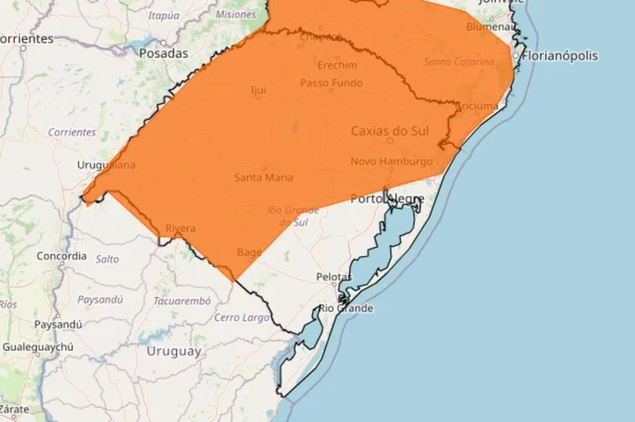INMET alerta para temporal com ventos de até 100 km/h na Serra