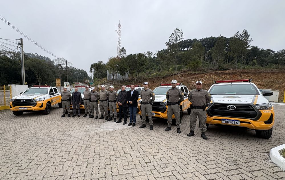 CSG entrega cinco novas viaturas à Polícia Rodoviária Estadual 
