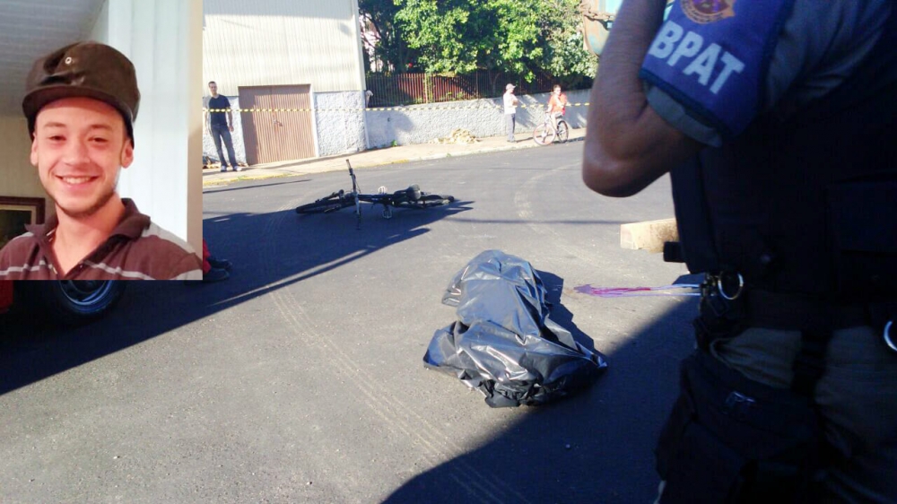 Jovem ciclista morre atropelado por caminhão no centro de Carlos Barbosa