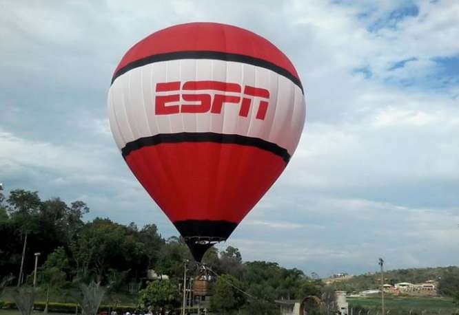 Balão do Canal ESPN na Estação Férrea de Garibaldi