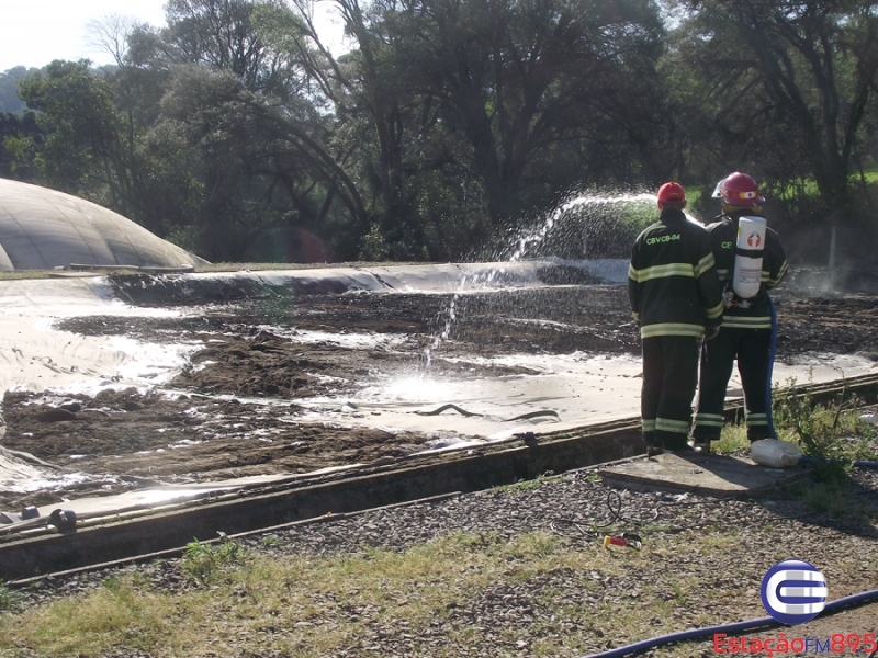 Incêndio atinge sistema de tratamento da Santa Clara