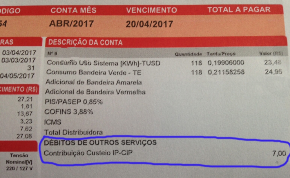 Taxa de iluminação começa ser cobrada na conta de luz em Garibaldi