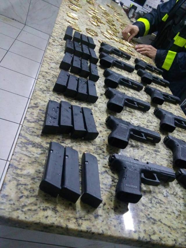 PRF apreende grande quantidade de munição e armas em Bento