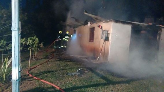 Incêndio destrói residência no interior de Bento Gonçalves