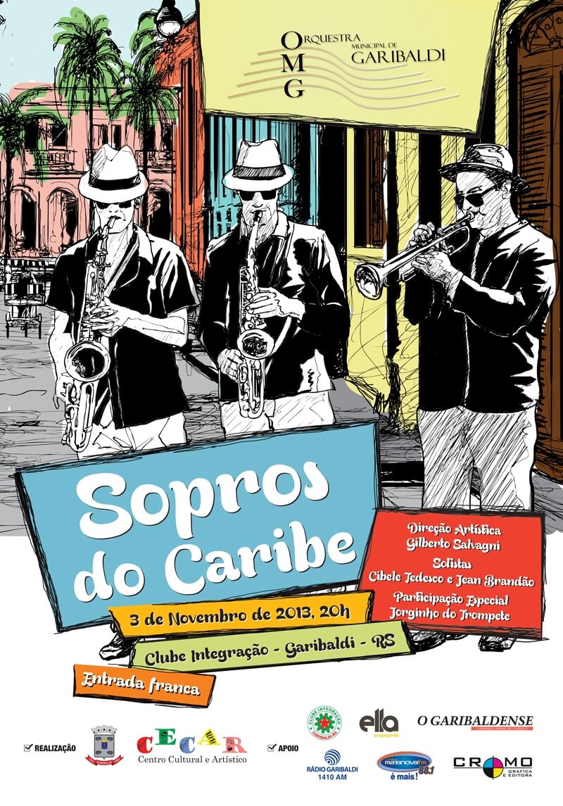 Garibaldi: Orquestra Municipal apresenta concerto Sopros do Caribe