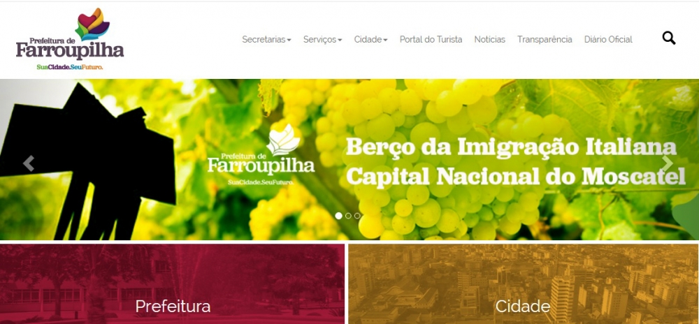 No site da prefeitura, Farroupilha se intitula Capital do Moscatel