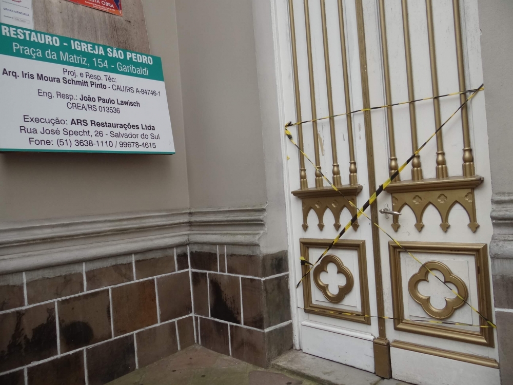 Igreja Matriz de Garibaldi ficará fechada até abril