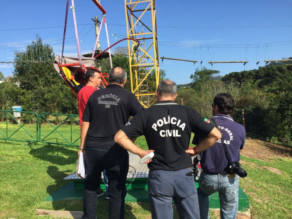 Parque de aventuras em Bento Gonçalves é vistoriado pela Polícia Cívil