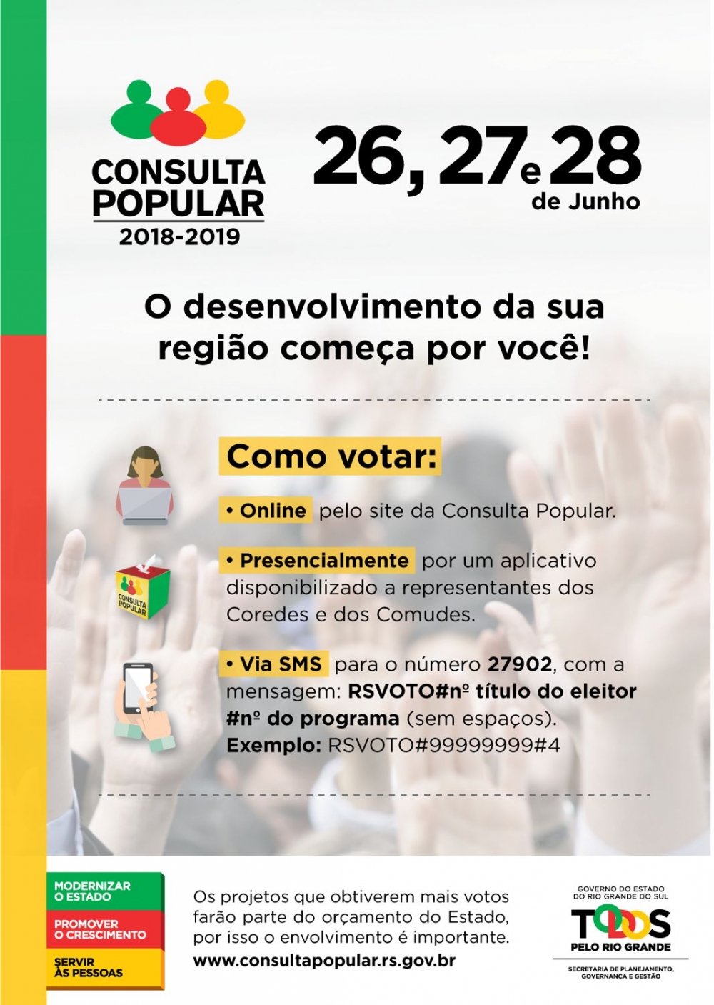Saiba como votar na Consulta Popular que ocorre no fim do mês