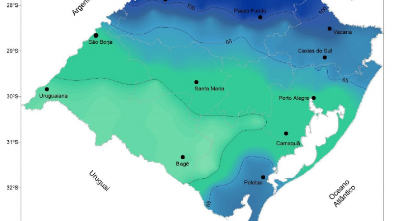 Próxima semana será de chuvas em todo o Rio Grande do Sul