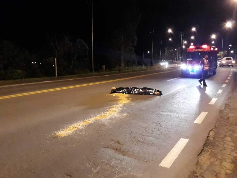 Motorista atropela pedestre no trevo de Garibaldi e foge sem prestar socorro