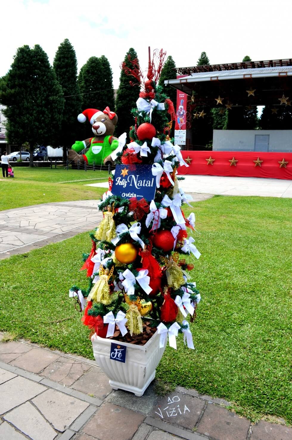  Empresários enfeitam Pinheirinhos de Natal em Carlos Barbosa