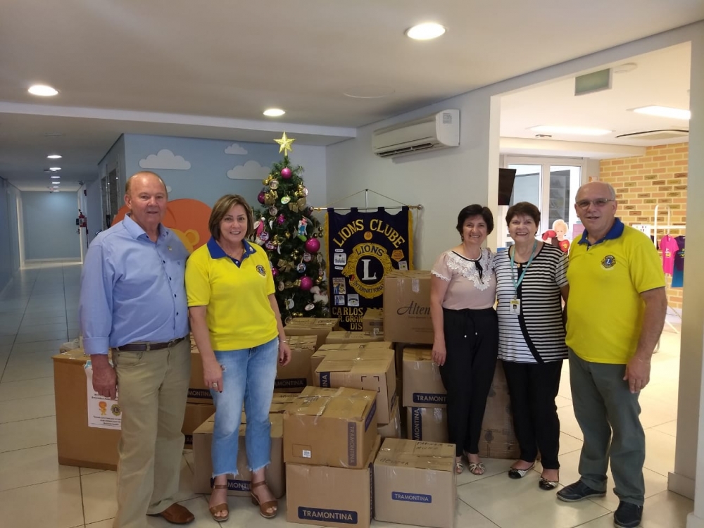 Lions Clube de Carlos Barbosa arrecada mais de 750 kg de alimentos 