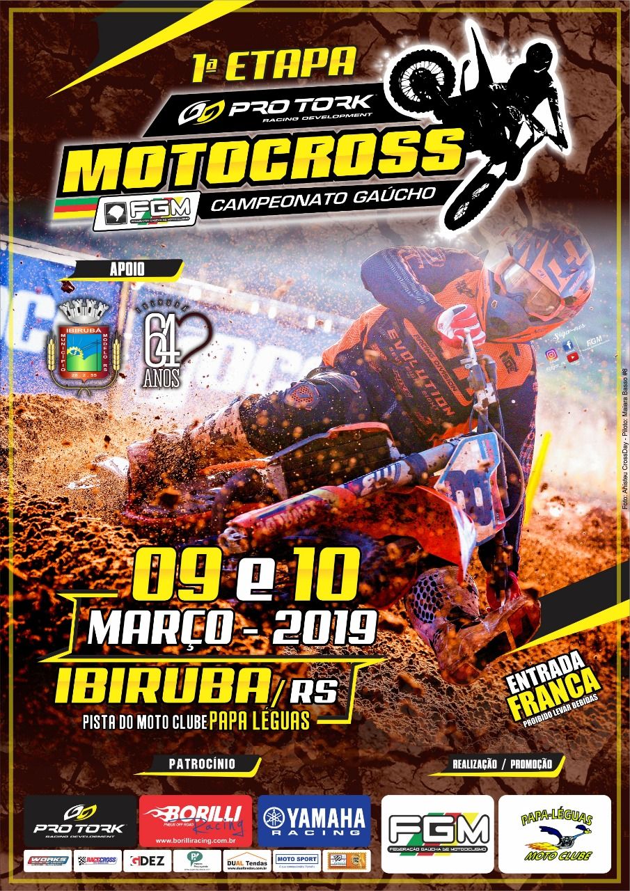 ADESSO TV vai transmitir a abertura do Gaúcho de Motocross 2019