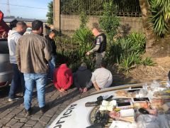 Bandidos armados assaltam supermercado no centro de Garibaldi