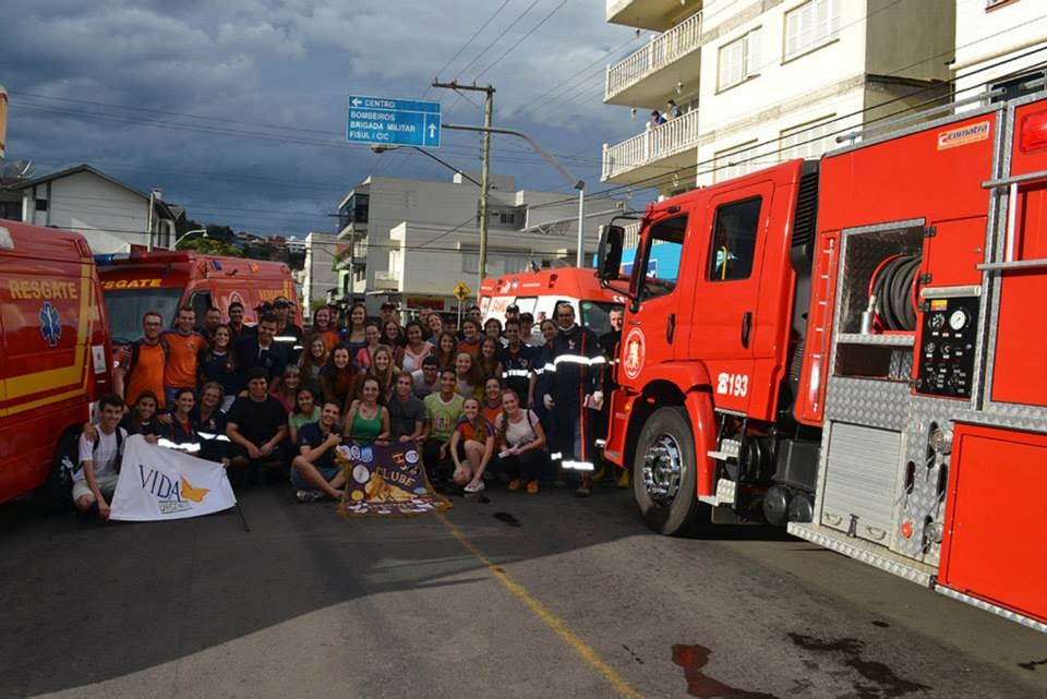 Simulação de acidente de trânsito em Garibaldi