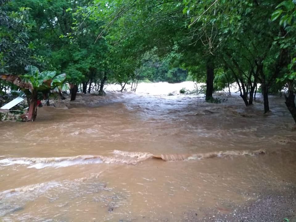 Pontes sobre o Rio das Antas e Rio Carreiro estão de baixo d'água