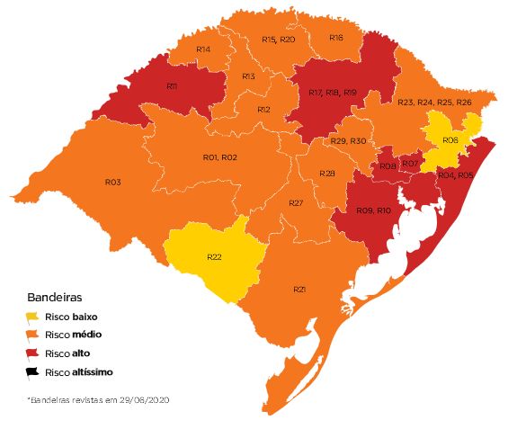 Garibaldi, Carlos Barbosa e Bento retornam a bandeira laranja