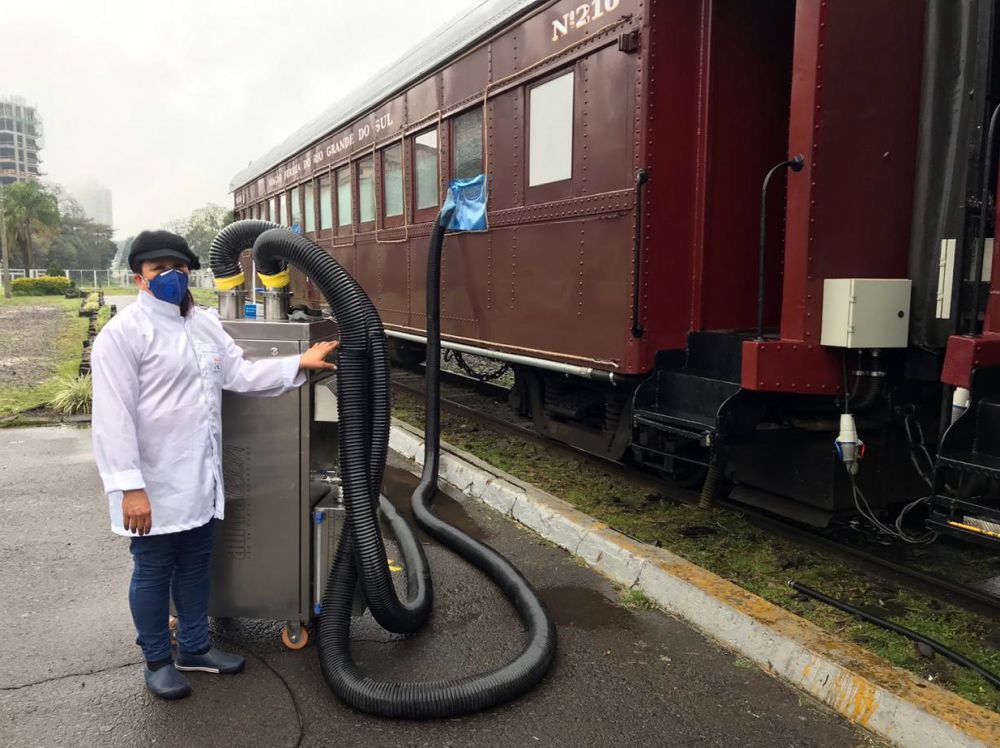 Maria Fumaça recebe sanitização Fip Onboard