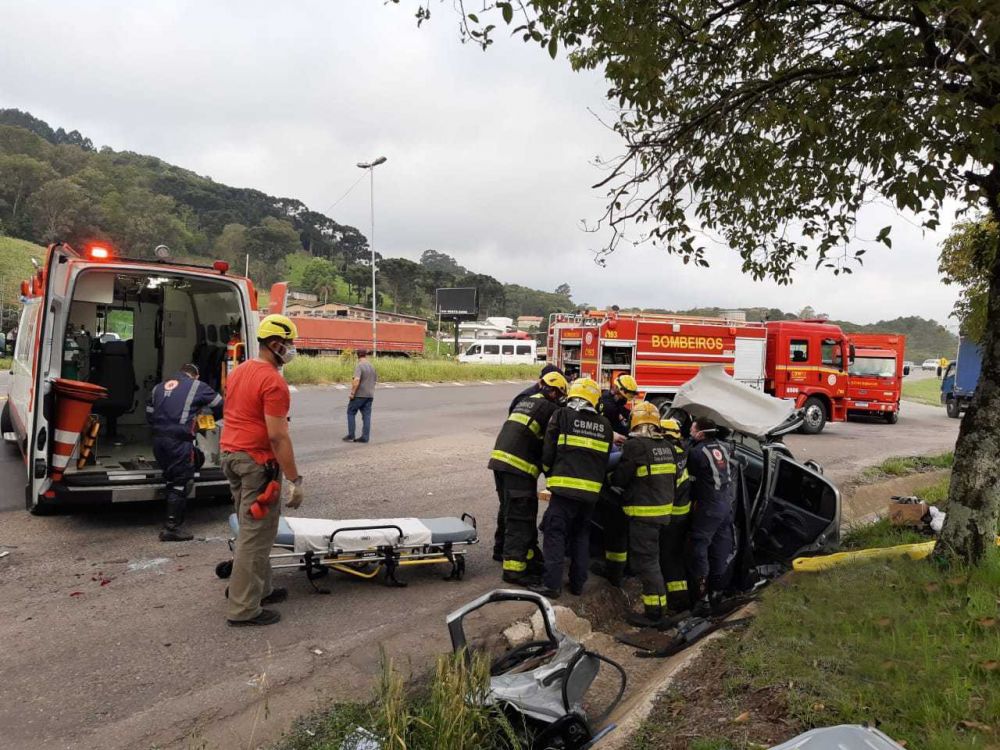 Mulher fica ferida em acidente entre Farroupilha e Bento Gonçalves