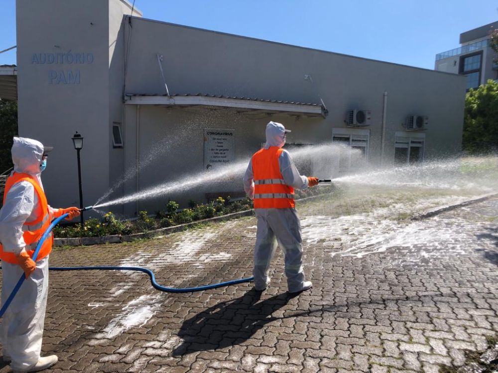 Domingo de sanitização gratuita nas ruas de Garibaldi 